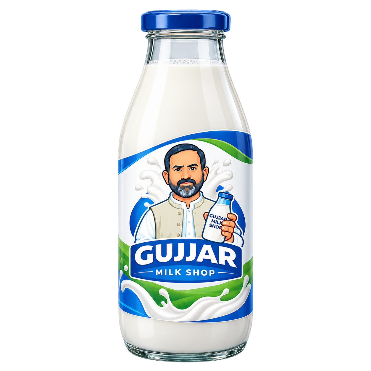 Gujjar Raw Whole Milk glass-bottle package